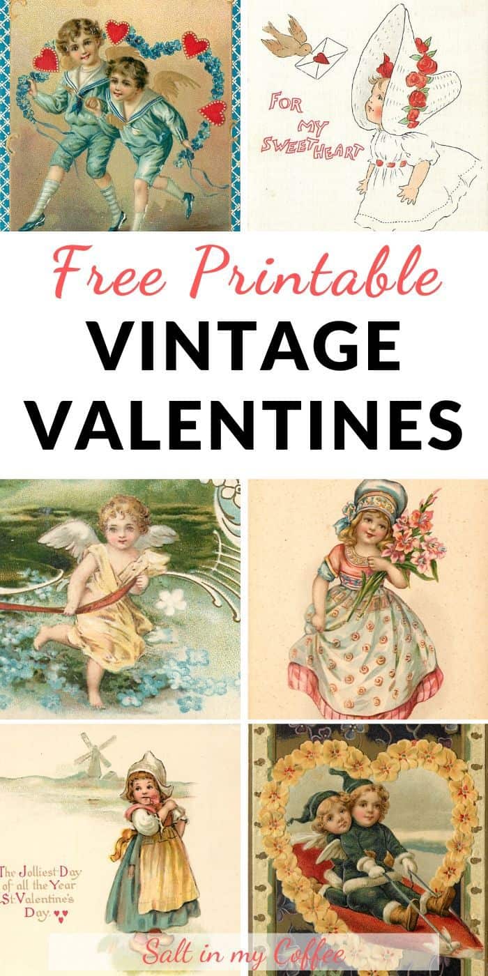 Free Printable Vintage Valentines - Salt in my Coffee